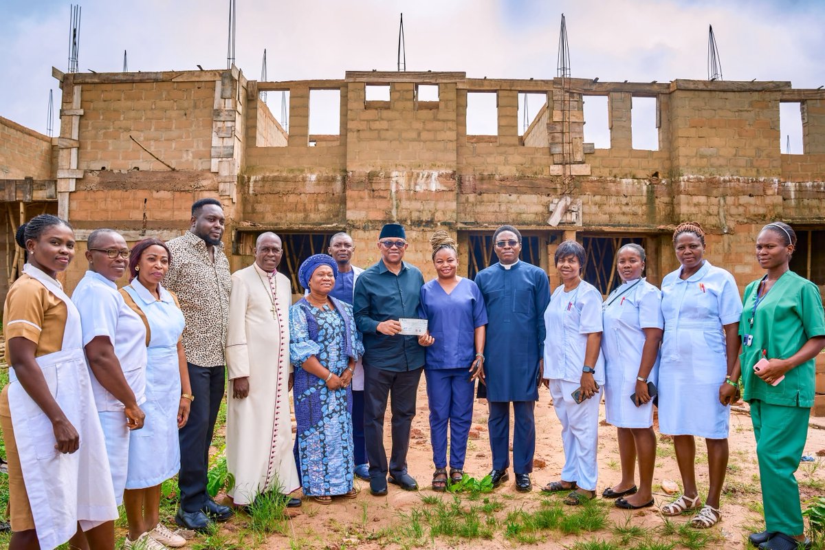 PeterObi's tweet photo. Building a New Nigeria Through Education, Healthcare, and Responsible Citizenship 

Yesterday, I visited Faith Foundation College of Nursing Sciences, Nsukka, where I was delighted to witness the remarkable progress of the projects currently under construction.

The proprietor shared something deeply encouraging. He revealed that it was my initial support to the institution, particularly my earlier donations, that gave them the confidence to commence many of the projects now taking shape.

In continuation of my commitment to improving healthcare and supporting the training of quality health professionals, I presented the institution with an additional cheque of ₦10 million to support the ongoing projects and assured them of my continued support until the vision is fully realised.

Thereafter, I joined the participants at the 68th Annual Conference of Anglican Youths at St. Paul’s Anglican Cathedral, Nsukka, where I encouraged the young people to embrace their responsibility in building a new Nigeria.

I reminded them that the Nigeria we desire cannot become a reality unless they actively participate in shaping its future. I urged them to reject politics based on tribe, religion, or language and instead insist on electing leaders of proven character, competence, capacity, integrity, and ethical values.

Our future depends not only on the leaders we produce but also on the standards we demand. Together, we can build the New Nigeria that is POssible. -PO