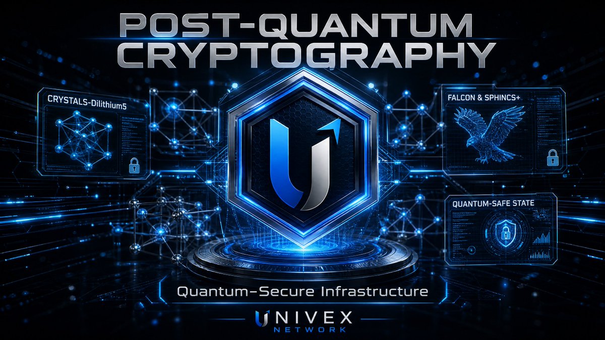 Univex_India's tweet photo. Univex Network pioneers quantum-secure infrastructure with NIST CRYSTALS-Dilithium5, Falcon &amp; SPHINCS+ hybrid consensus, and quantum-safe state transitions for next-gen smart contracts.

Code   : tokajikurariri

#UNIVEX  #UNIVEXNETWORK  #PQC #NIST https://t.co/CS3S5qFnJt