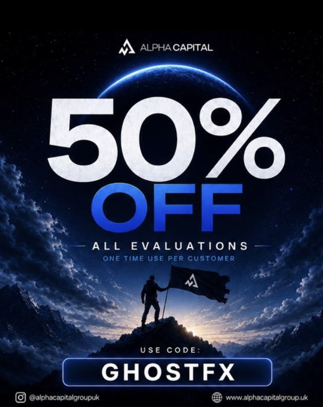 liquiditykillr's tweet photo. Big move !!
I’m happy to announce that I have just partnered with @AlphaCapitalUK  to give 50% off to the community 

Use code GHOSTFX for max discount https://t.co/VagF32DKEV
