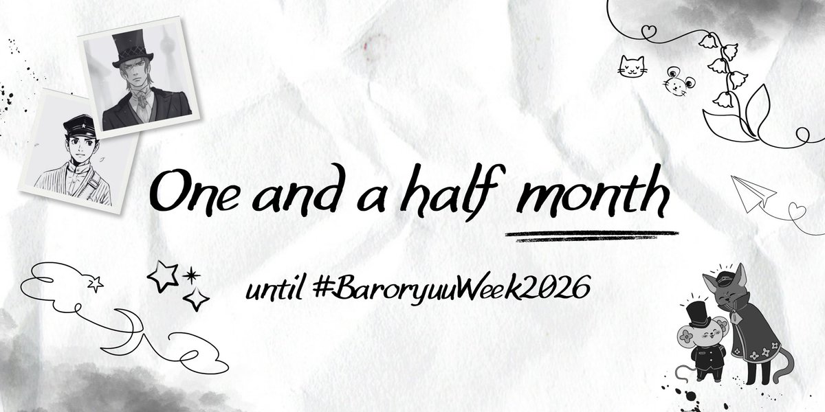 brryweek's tweet photo. ⏳ COUNTDOWN 🍷🐉

We have one and a half month before #BaroryuuWeek2026!! 
We hope everyone is gradually making progress with their work ~ 
By the way, prompt list on pinned tweet… check it out if you still didn’t see it 👀!!

Chuunozieks art by @NinjaHappy29!
#baroryuu #バロ龍 https://t.co/iraMTcleEN