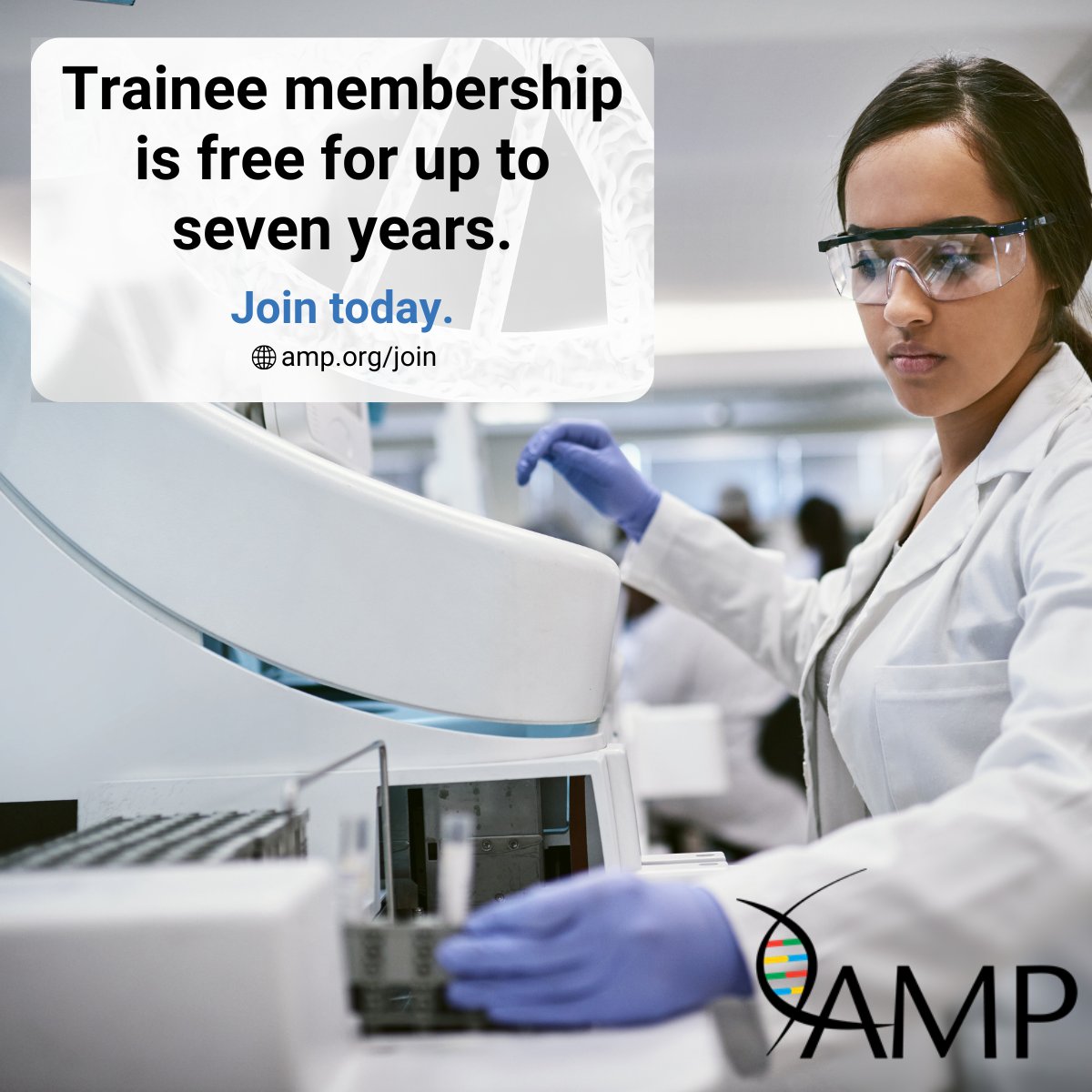 AMPath's tweet photo. Trainees: Your free membership is waiting. Join AMP now! 

Trainees pay nothing for up to seven years but get trajectory-changing connections and member-only perks in return.

Join the community that is shaping the future of molecular pathology: https://t.co/hteB5urOQz https://t.co/TsI7i0SNTR