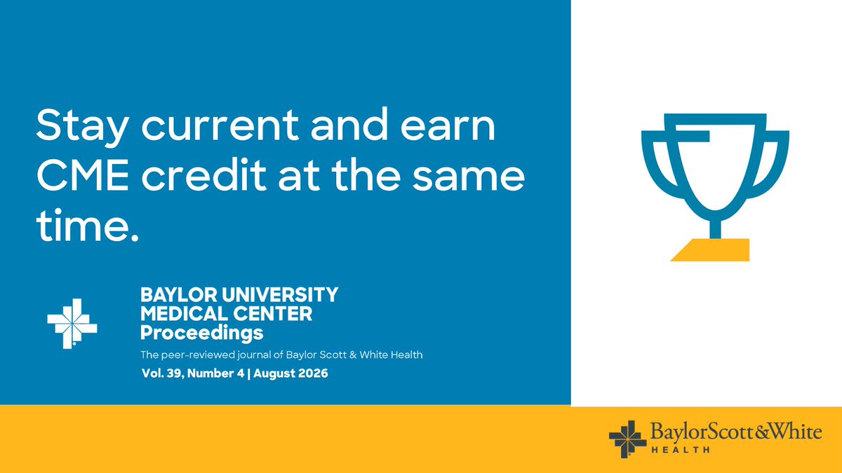 bswhealth_MED's tweet photo. Staying current is challenging, but earning CME doesn't have to be. Check out our Clinicians corner article, answer 2 quiz questions, and earn CME credit while staying up to date on the latest evidence. Read more and claim credit: https://t.co/EV84dF9XAb 
#CME #MedEd https://t.co/v7vSvSn2v8