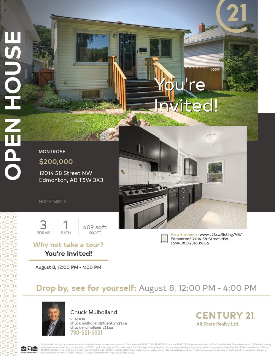 Century21YEG's tweet photo. Check out this open house for Saturday Aug 8 from 12-4! Hosted by Chuck Mulholland.
#Montrose #edmontonopenhouse #yeg #yegopenhouse #century21 #OpenHouse #YEGRealEstate #EdmontonHomes #HouseHunting #DreamHome #NewListing #ArtHomes #EdmontonLiving #LuxuryLiving #ExploreEdmonton https://t.co/QzxQAiZSVl