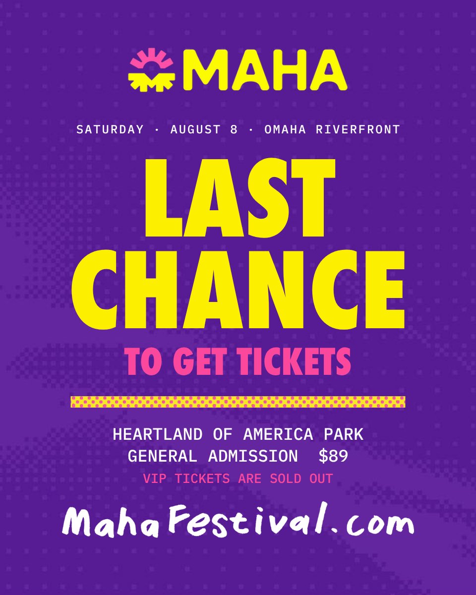 mahafestival's tweet photo. TOMORROW. 🎟️
Today is your last chance to buy before prices go up on festival day.
📍 Heartland of America Park 🕧 Gates at 12 PM, music till 11 🎫 VIP sold out — GA only 👶 10 &amp; under free with paying adult
You can buy at the gate, but online is cheaper: https://t.co/DSm1uq1InK https://t.co/92ygl42Mtx