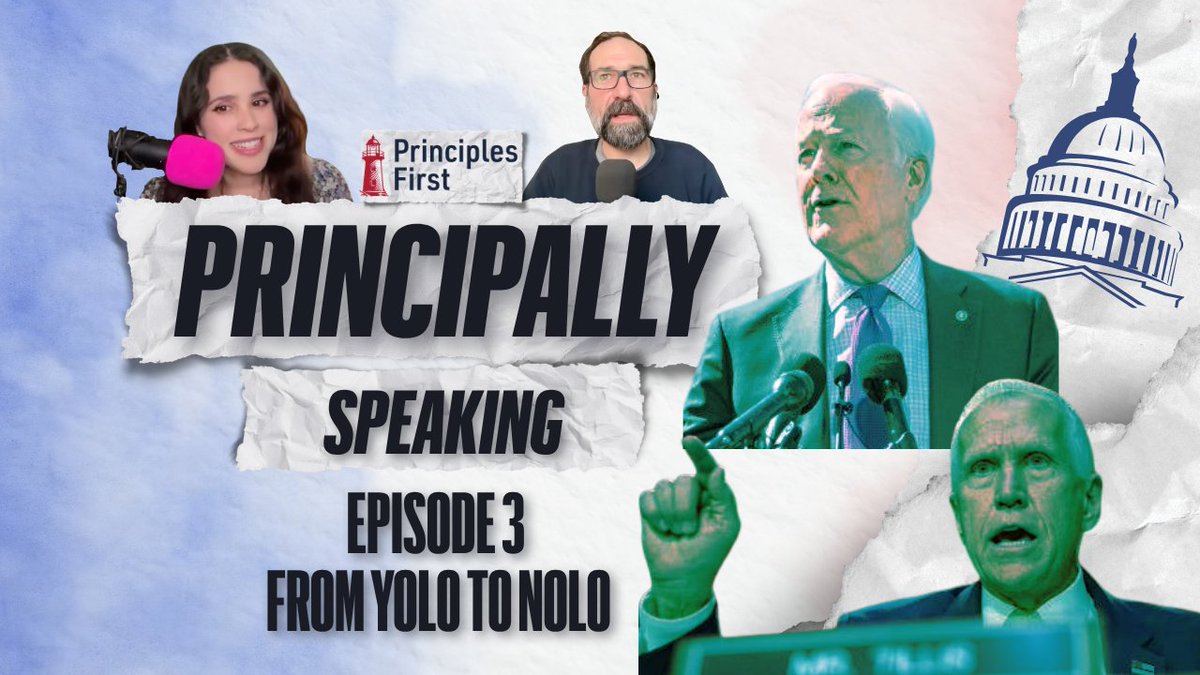 Principles_1st's tweet photo. From YOLO to NOLO - the latest episode of Principally Speaking is online! This week @_Britt_Martinez and @joshgillespiePF talk about the disappointing YOLO Caucus, other Senate machinations, alarming House abuse scandals and Michigan!

Watch on YouTube: https://t.co/xnUkfagTy4

Listen on Spotify: https://t.co/IlqKlVGMcD