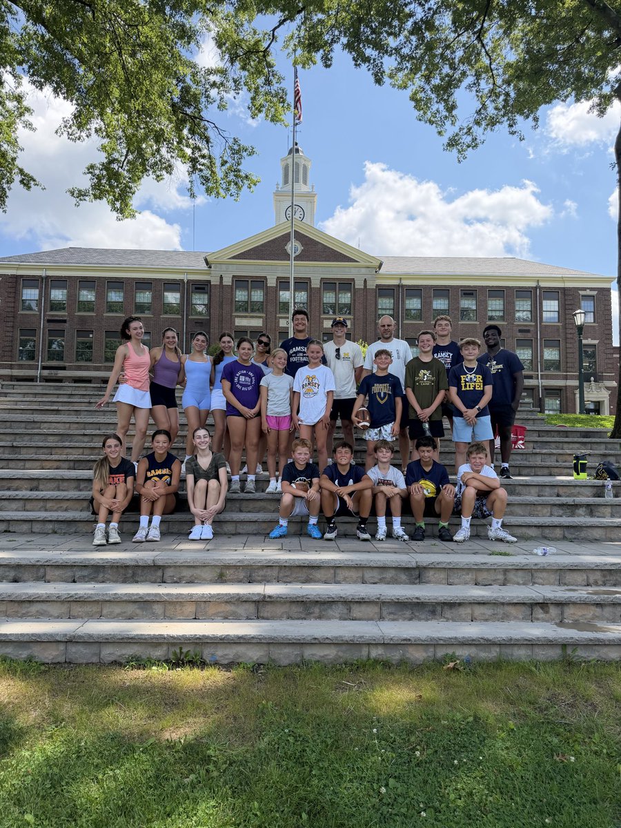 RamseyRamsFB's tweet photo. Great morning at the RJF Mini Camp! Proud of our Ramsey Football and Cheer student-athletes for giving back, leading by example, and helping inspire the next generation of Rams! https://t.co/icDbigXjen