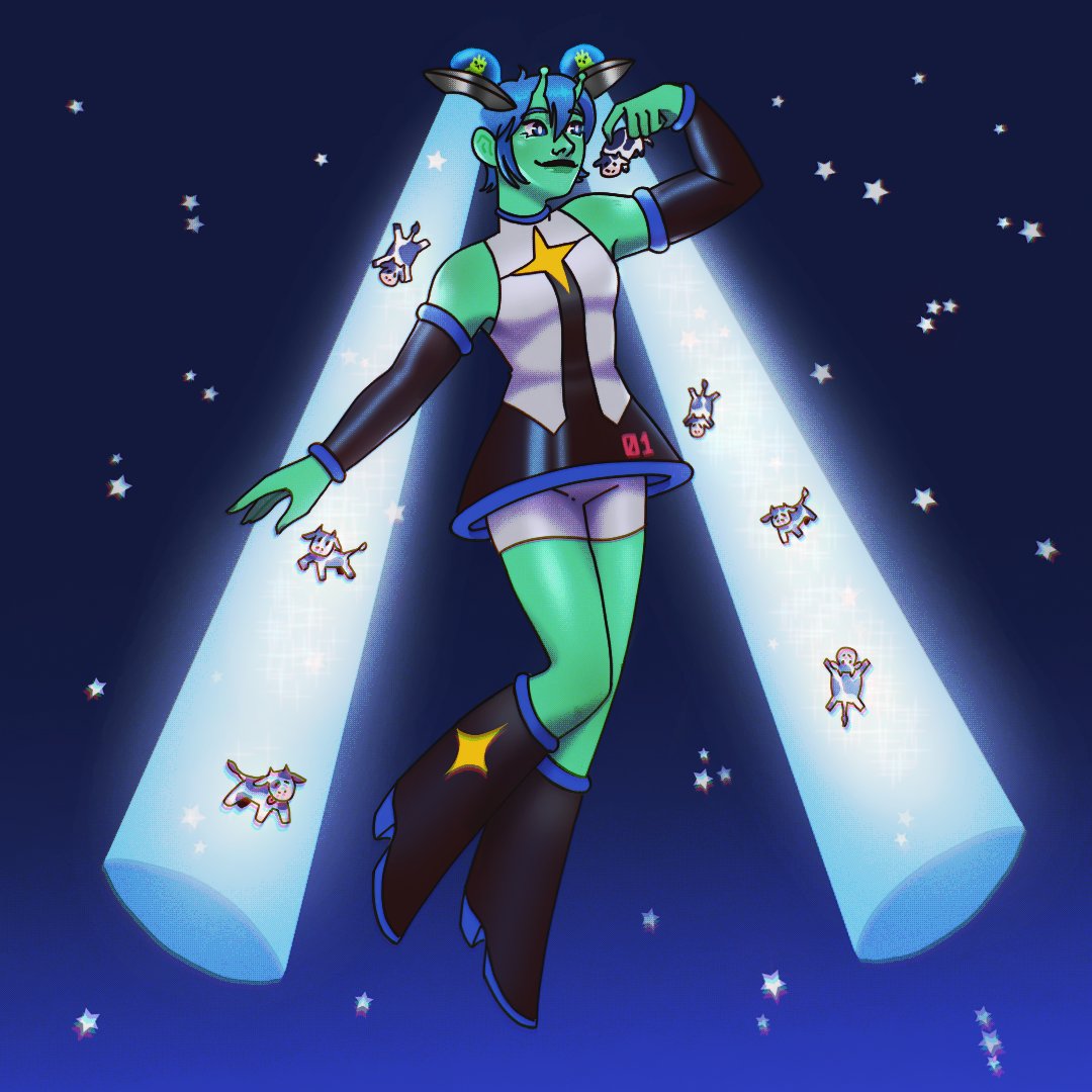 DonaAnnene's tweet photo. Miku Alien 👽🐮 https://t.co/GQabeF3FI0