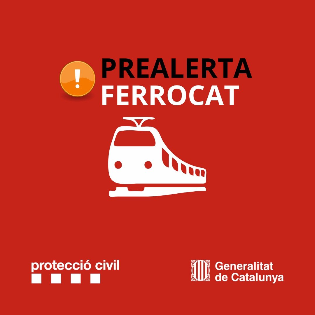 emergenciescat's tweet photo. Posem en prealerta el pla #FERROCAT:
Està tallada la línia R3 @rodalies entre Ribes de Freser i Planoles per un arbre que ha caigut a la via.

#AlertaCat #ProteccióCivil https://t.co/B6gqjdkRWf