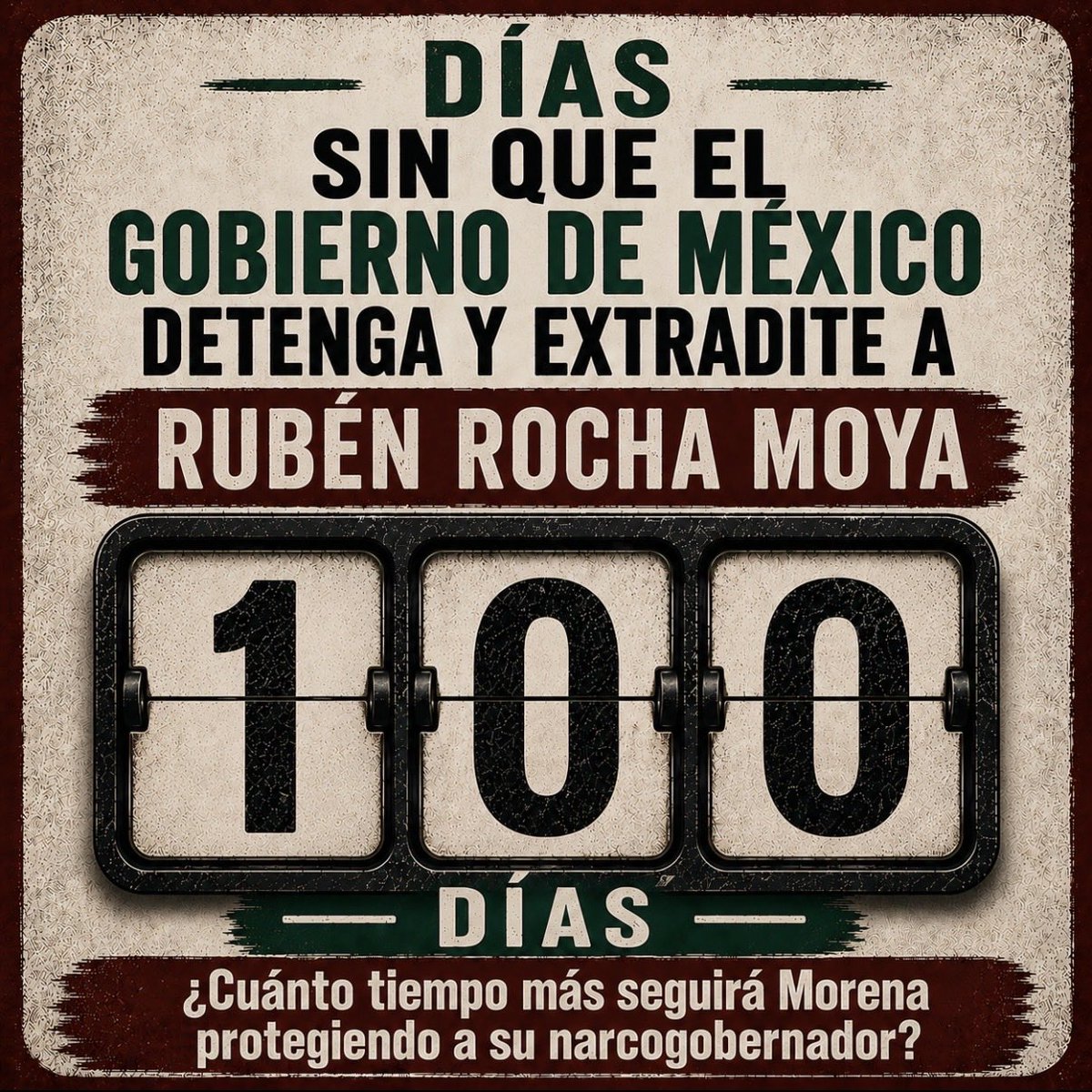 AmerangelLorenz's tweet photo. Se cumplen 100 días de las acusaciones contra Rocha Moya por sus nexos con el narco.

¿Y qué ha pasado?

Absolutamente nada.

Rocha Moya sigue muy tranquilo en su casa, protegido por todo el aparato de #Morena.

Sin 100 días de impunidad… Y cada día que pasa se confirma que son un narcopartido.