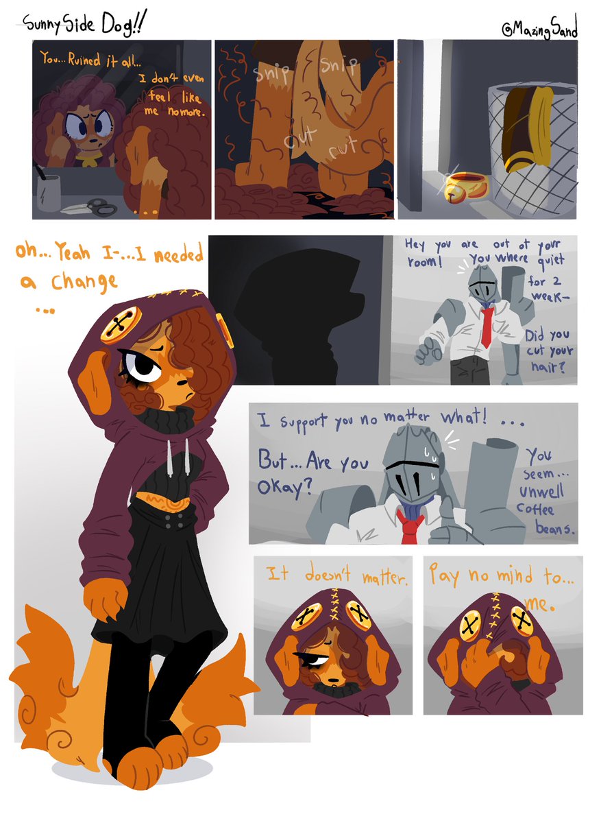 MazingSand's tweet photo. A SunnysideDOG COMIC!! “Gloomy…” https://t.co/MYZH8sKyNf