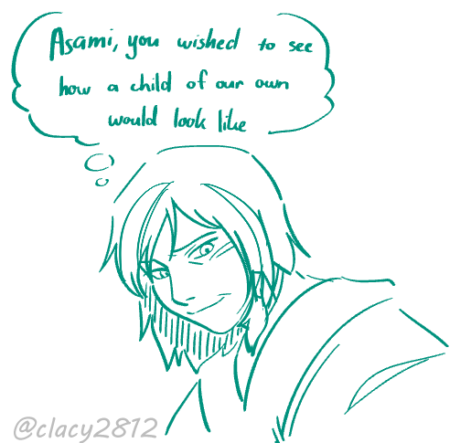 ClacyYe's tweet photo. Headcanon Korra seeing the twins she thought of this (she misses her wife)

#avatarsevenhavens #korra #pavi #nisha https://t.co/fmzaLUKXyd