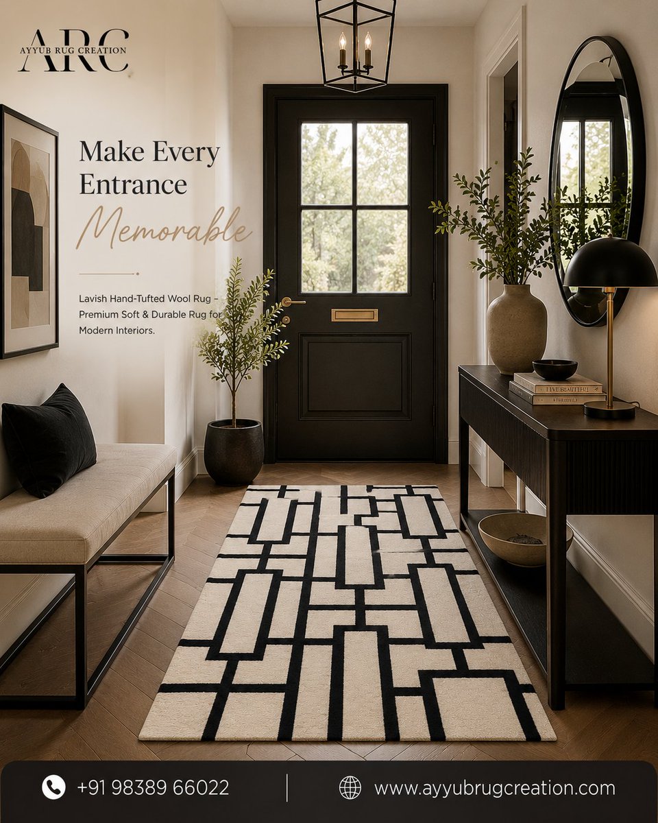 AyyubRug's tweet photo. Elevate Every Space with Timeless Luxury 
Introducing our Lavish Hand-Tufted Wool Rug — a perfect blend of modern design, exceptional comfort, and lasting durability. Crafted to complement every corner of your home, this premium wool rug brings warmth and sophistication... https://t.co/putihdo4a2