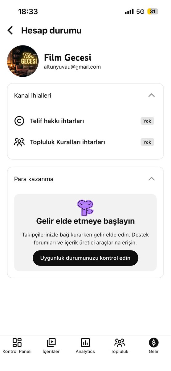u_alyuva's tweet photo. @TeamYouTube herhangi bir kuralsız işlem yapmama rağmen böyle bir hata alıyorum yardımcı olur musunuz . https://t.co/VvCbyaJcFR