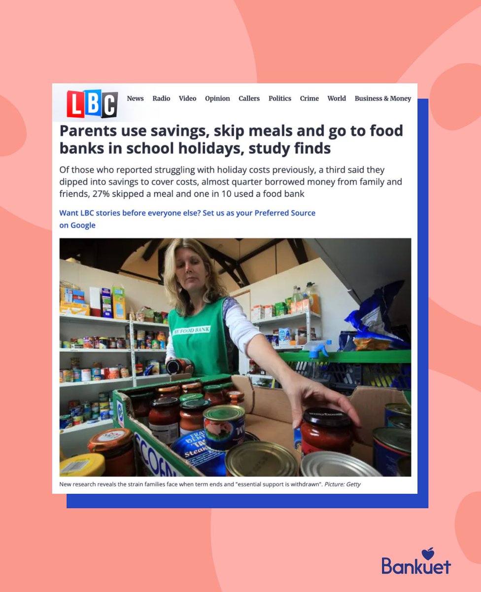 bankuetuk's tweet photo. Food banks across the UK see demand increase during the summer holidays, with more families reaching out for support 💔

No child should spend their summer worrying about where their next meal will come from.

 👉 https://t.co/v1NlWKvP0t https://t.co/sFpqvhXtBc