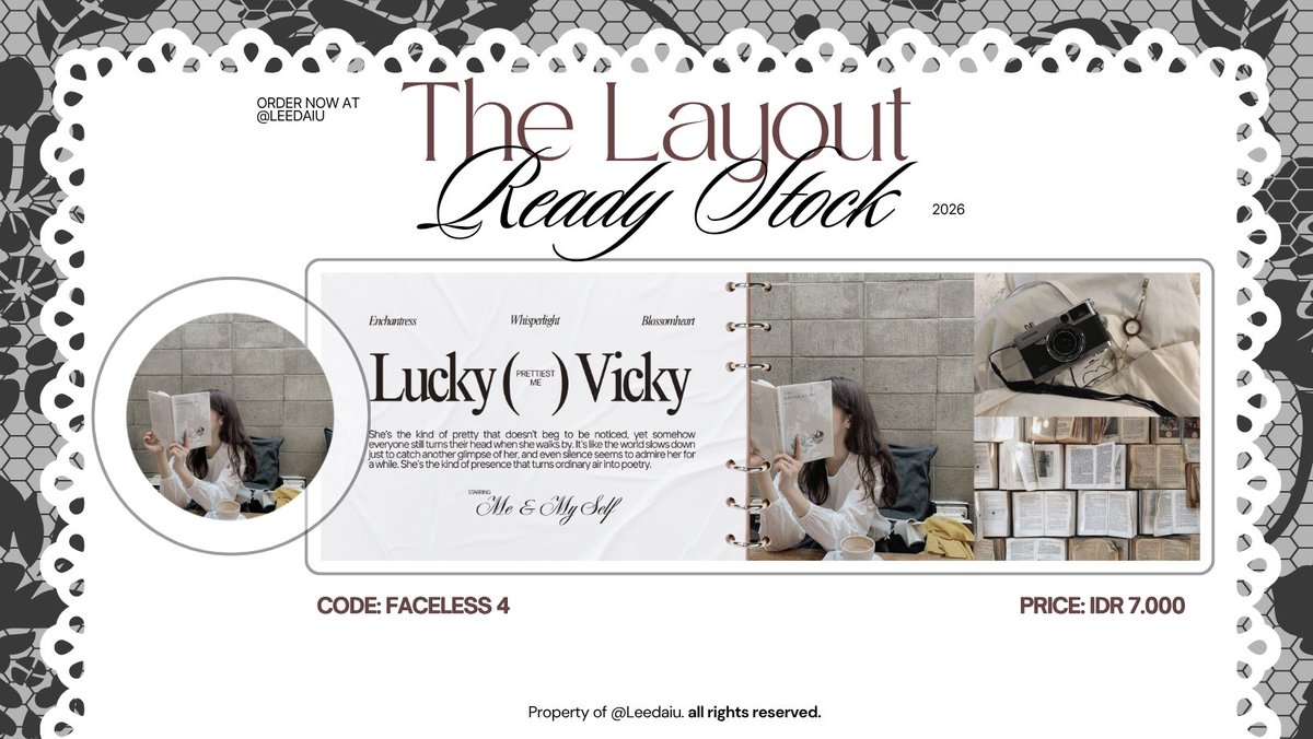 leedaiu's tweet photo. help repost boleh? #bealanja 

aku ada ready stock layout ulzzang faceless yang bisa diklaim di dm atau tele seharga 7.000 aja! kode layout bisa dicek di pict ya. mari jajaan kak? hasil 50% layout akan didonasikan untuk charity.

tag. wts want to sell layout faceless https://t.co/bUeUe5OnT4