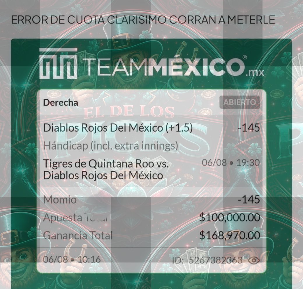 El_de_los_picks's tweet photo. 💣 LA RACHA SIGUE
💸 EL MES SIGUE SUMANDO

🟢#ABUELO
🟢#ROJOPICKS 
🟢#RUYCEPEDA 
🟢#MARCOREY
🟢#ALFREDOVALENZUELA 
🟢#SEÑORAPUESTAS 
🟢#CAMELLOPICKS 
🟢#IANSTAR 
🟢#DOCTORAPUESTA
🟢#GALLITOPREMIUM 
🟢#HUGOOWX 
🟢#MATIASBETS 
🟢#ZEUZPICKS 

➡️ HOY VAMOS POR OTRO DÍA GRANDE. https://t.co/QWMrMi5bi8