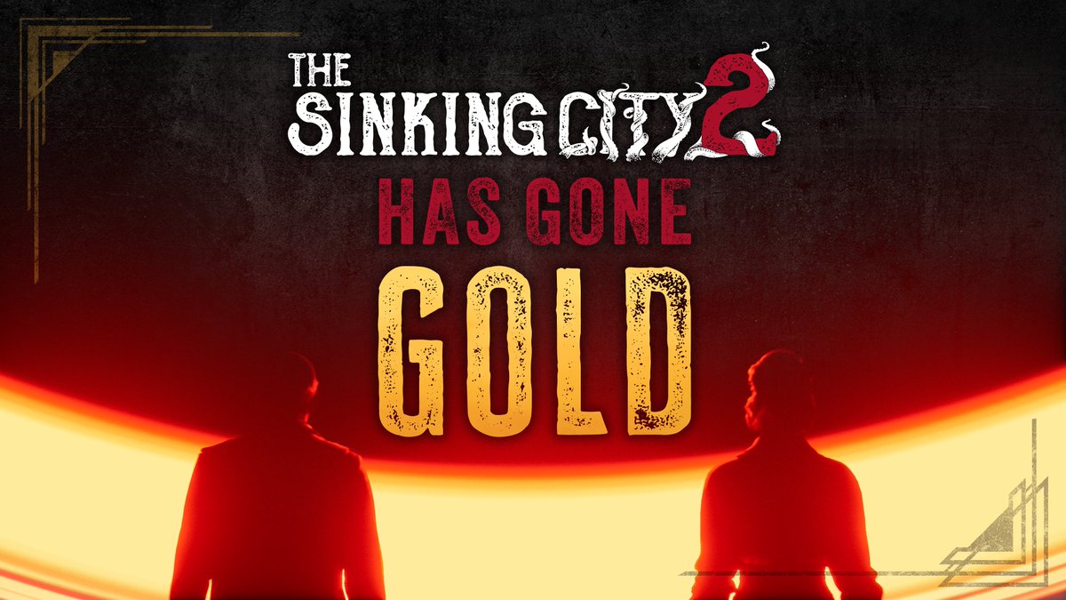 thesinkingcity's tweet photo. The Sinking City 2 has gone gold 🎉 
The release build is complete and we are preparing for the launch on August 18.
Eldritch horrors are almost here. https://t.co/wek0OMs0CI