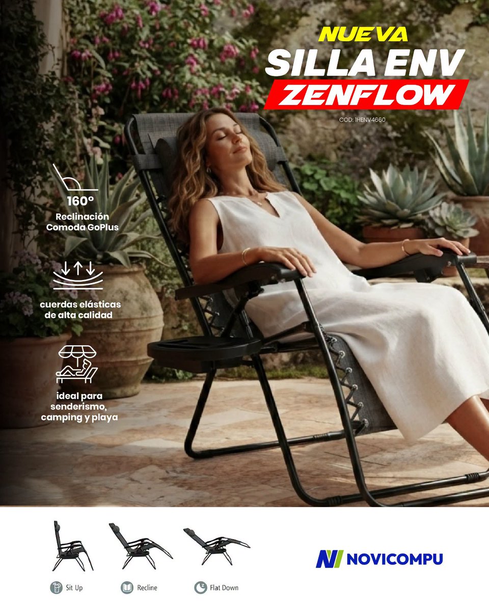 novicompu's tweet photo. ✨ ¡Relájate como te lo mereces!
Disfruta de la Silla ENV ZenFlow Recline, ideal para descansar, leer o ver tus series favoritas con el máximo confort. 💙🛋️
#sillas #confort #regalo #ofertas #parati https://t.co/5ZweBNaatx
