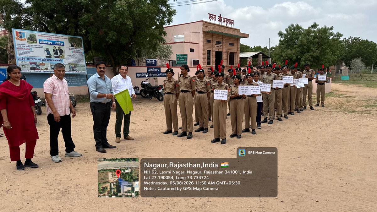 PremNurture's tweet photo. TB Mukt Bharat Abhiyan Awareness Rally @NCC,SBRM Govt College Nagaur @HQ_DG_NCC @HQ_DG_NCC_ @DrSatishPoonia @Nathmal70602774 https://t.co/706jFGitfc