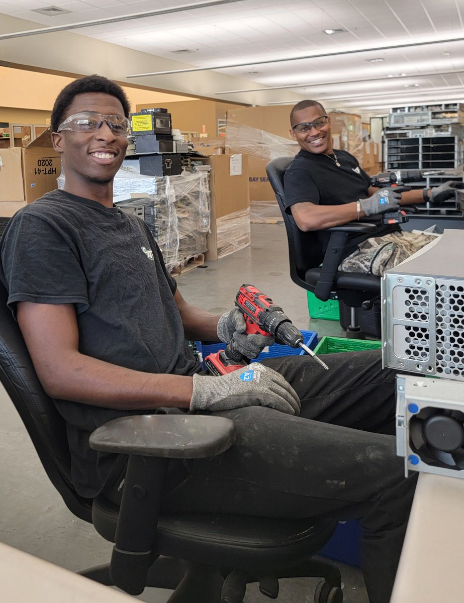 ATRecycle's tweet photo. Employee Spotlight: ATR’s Dynamic Deman Duo!

Shoutout to Pensacola Warehouse Associates Victor “Vic” Randall &amp; Ronald Clark for their hard work, positive attitudes, and willingness to travel wherever ATR needs them. Thank you, Vic &amp; Ronald! 👏

#TeamATR #EmployeeSpotlight https://t.co/MWT4oYAbtq