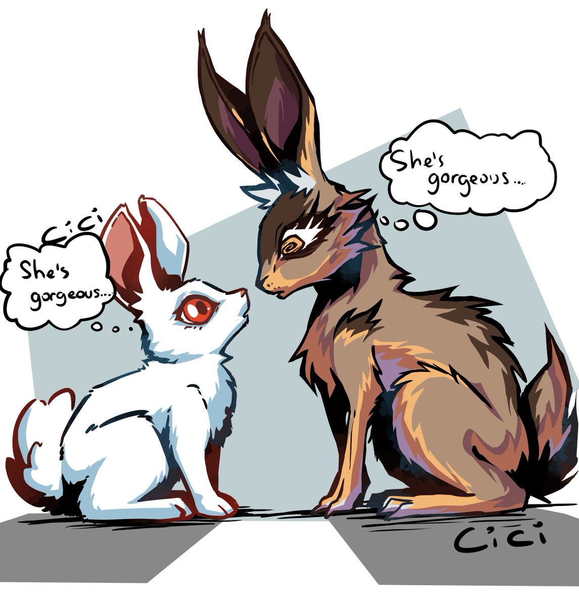 CiciDuckx's tweet photo. The rabbit and the hare https://t.co/FfL6NpH6Xm