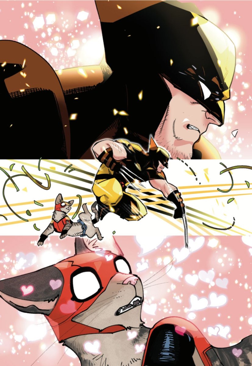 waka_tyakku's tweet photo. Marvel Meow Infinity Comic #40
https://t.co/t3HlWJEFqX
 ねねね猫デプだってウルヴィ大好き〜！！！！！！？？？
キャットプールのしゅきしゅきアタックｵｱ〜〜！！😻💞 https://t.co/rU3xqMM692