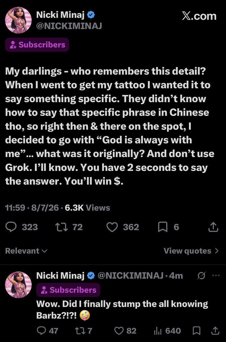 NickiSubUpdates's tweet photo. https://t.co/8cQwpqGv7H