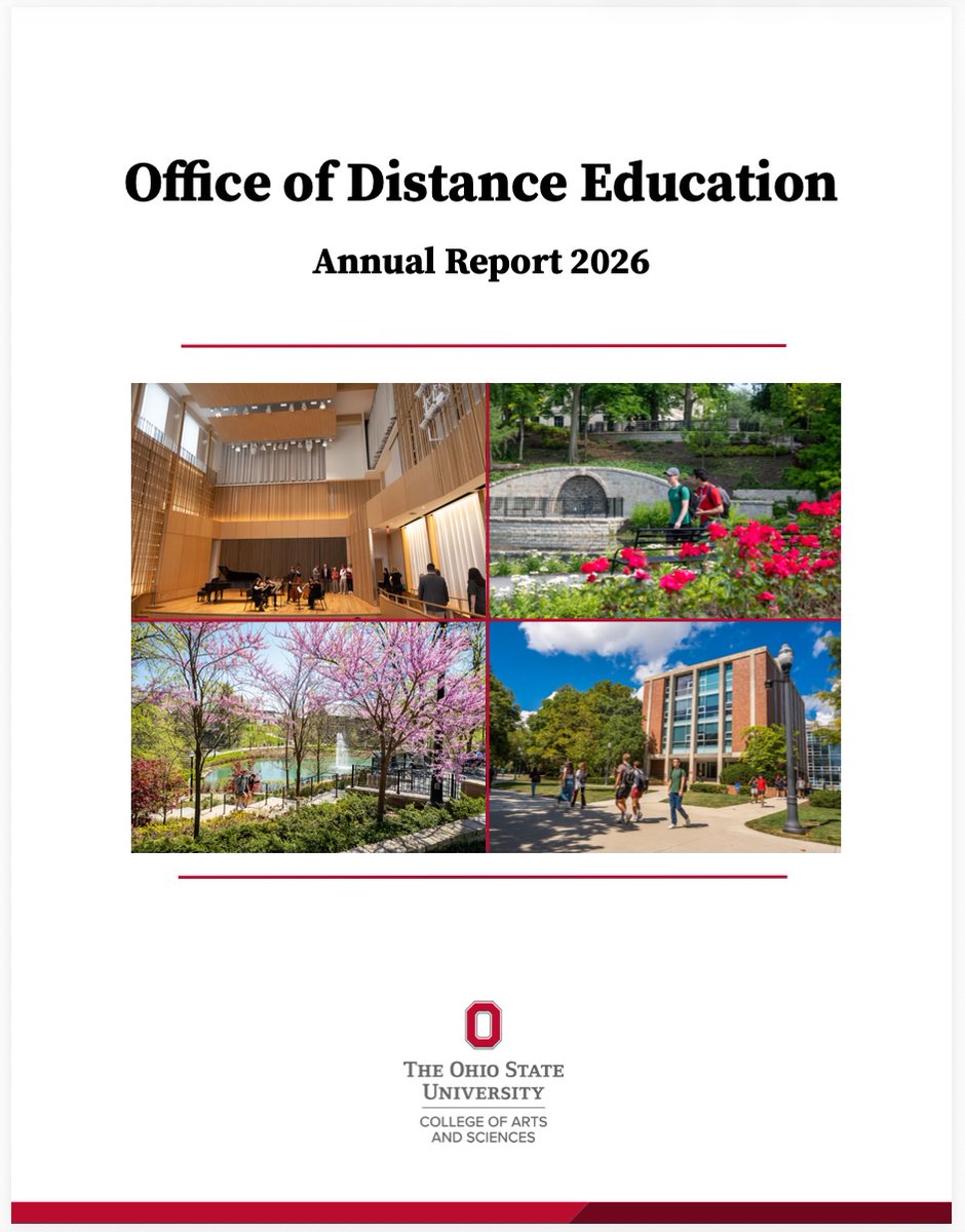 ASC_DEatOSU's tweet photo. Our 2026 Annual Report is now available! Explore how our office advanced innovative online teaching and programs and expanded access to high-quality learning experiences. Read the report: https://t.co/kL7I8zUrzU
#OhioState #OnlineLearning #HigherEd #AnnualReport https://t.co/iTxcrAx9La