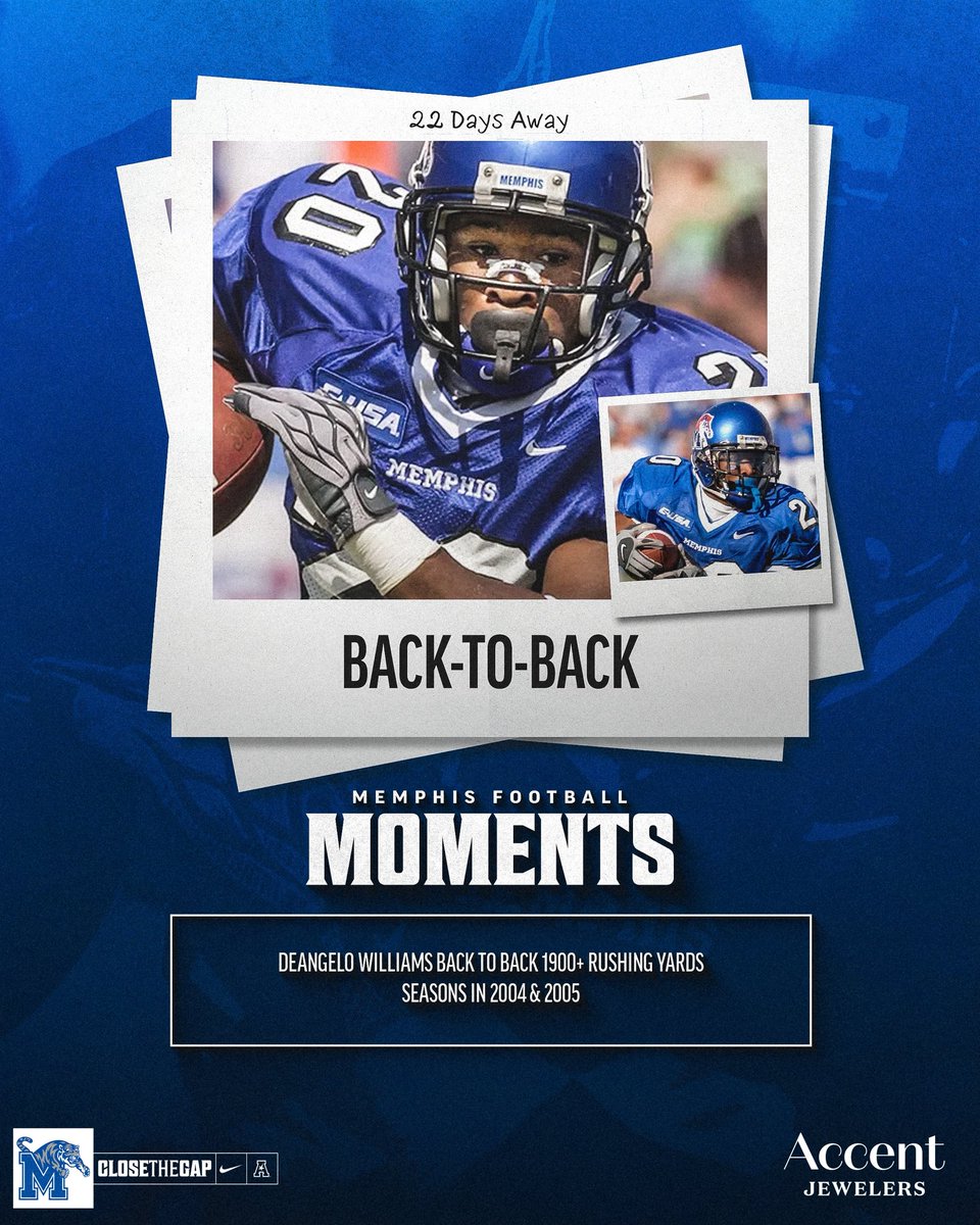 MemphisFB's tweet photo. 22 days until game day

#ClosetheGap | Presented by Accent Jewelers https://t.co/HUTuqEUISU