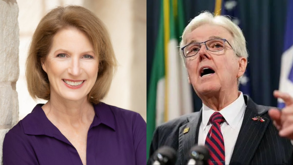 texasdemocrats's tweet photo. This is huge: @VikkiGoodwinTX has officially taken the lead in the latest poll of the Lieutenant Governor race 💪

🔵 Goodwin: 48%
🔴 Patrick: 46%

(Texas Pulse / Texas A&amp;M Bush School) https://t.co/r6YVydIVto