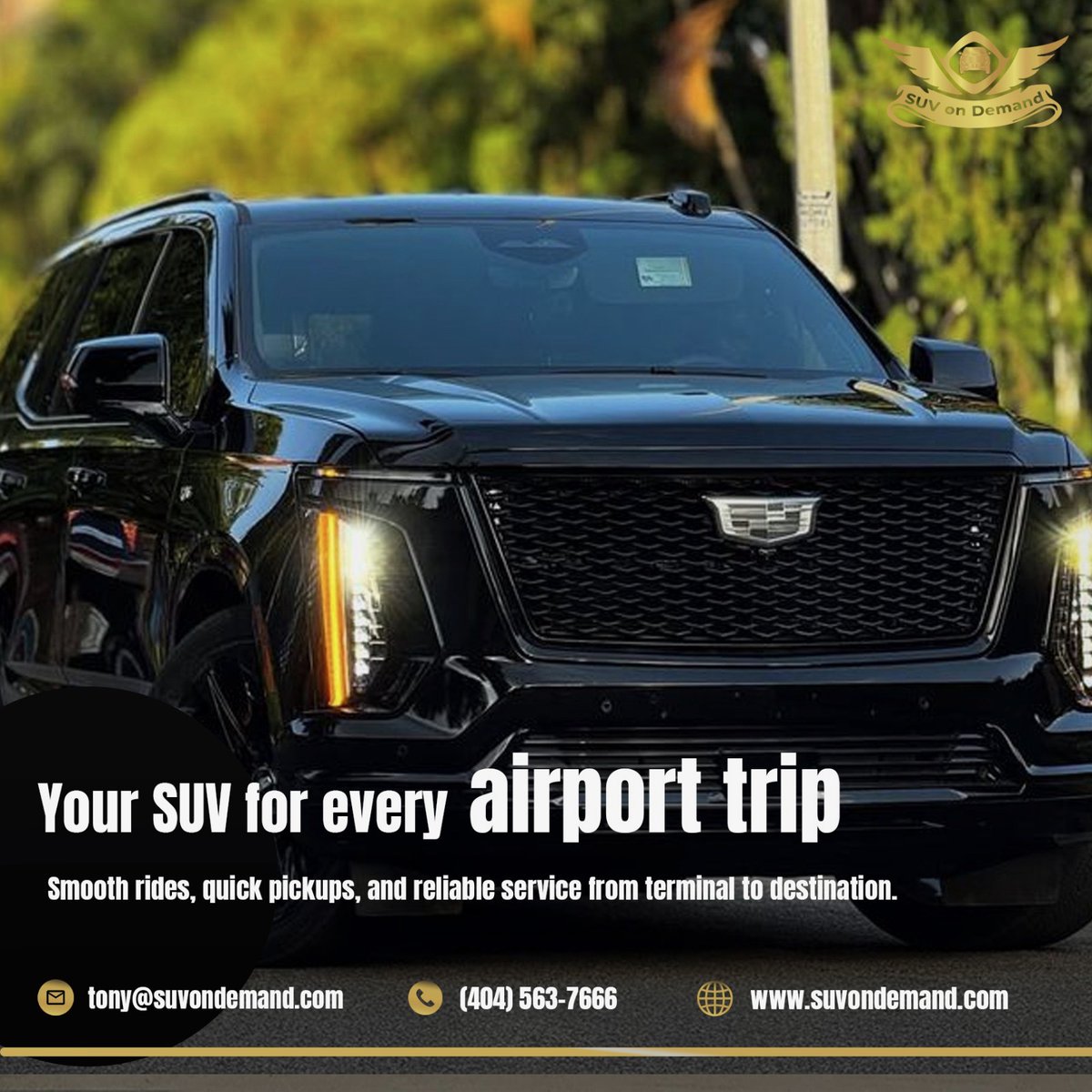 suvondemand's tweet photo. ✈️ Atlanta Airport Car Service | Atlanta Chauffeur Service
🚙 Atlanta Black Car &amp; Escalade Service

ATL rides from $150

Downtown • Midtown • Buckhead

🏈 MB Stadium | ⚾ Truist Park | 🎤 Concerts

💼 Executive Travel | ✅ 5⭐ 
📲 404-563-7666 | https://t.co/3d1VkyvWqg https://t.co/hubMp3eBpt