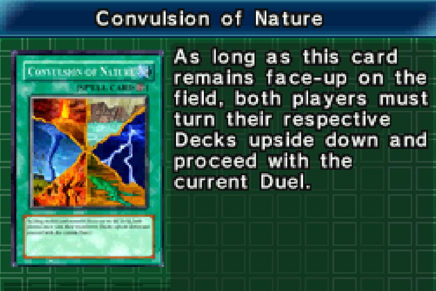Pikasprey's tweet photo. Imagine being a programmer for the Yu-Gi-Oh! video games, and you had to program this whole mechanic, because of a random one-off card that no one ever uses. https://t.co/nczBKhRaHA