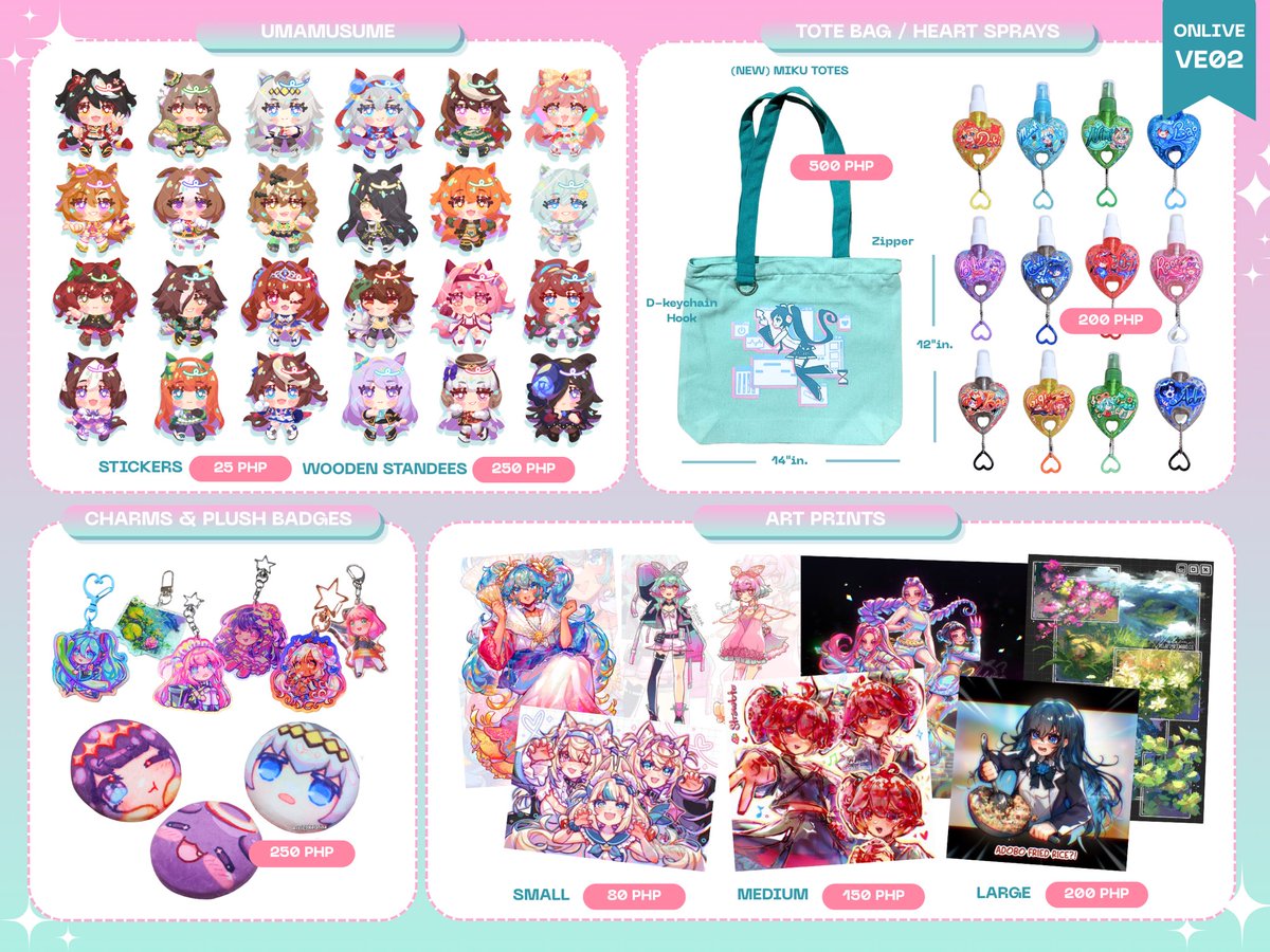 Xelafina's tweet photo. 💖+🔄 much appreciated!

【 ₊˚⊹♡ ONLive + Oshicon Catalogue ♡⊹˚₊ 】

🌷Vtubers, PHVT, Vocaloid, Umamusume, +more! 🫶💕

ONLive VE02
📌 AUG 15 Bayanihan Center, Pasig

Oshicon S5 (PHTBayanihan - Tindahan ni Yanyan) 
📌 AUG 15-16 Space at One Ayala

#ONLivePH2026 #OshiCon2026 https://t.co/XJa6RrA45t