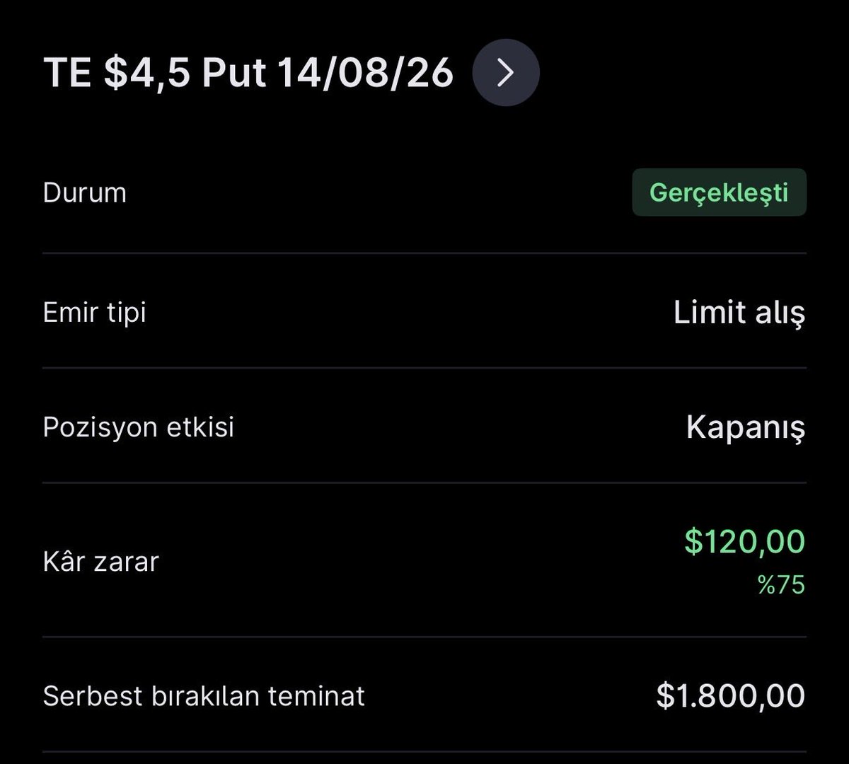 TemettuBeyaz's tweet photo. 12 günde dolar bazlı %6,66 ile pozisyonu bugün kapattım, bereket versin. #TE #T1EnergyInc https://t.co/bvh1X6sKed