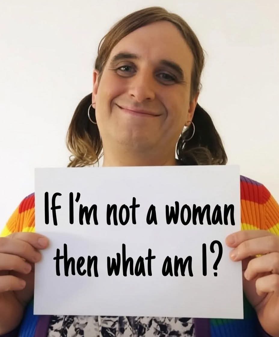 moveon_9910's tweet photo. If I'm not a woman what am I? https://t.co/S2ib2YXUX1