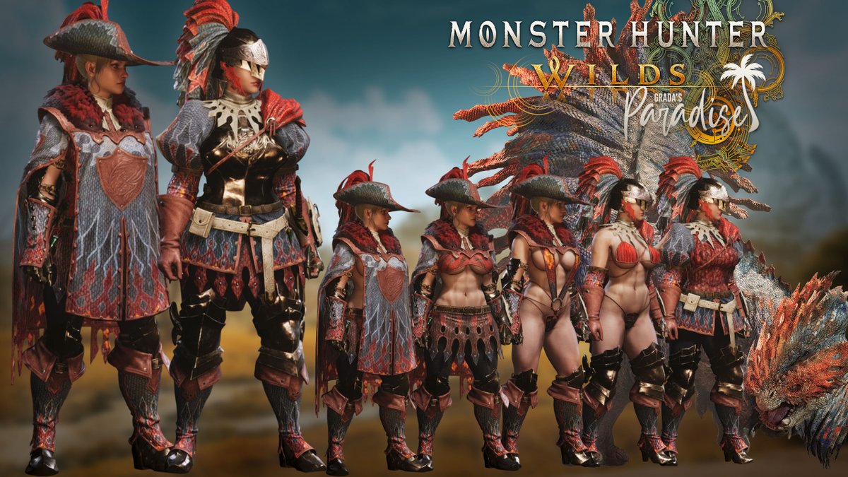 gradashi's tweet photo. Update on Nexus!

I have released the updated version of all my mods.

But there is a small catch: I cannot redo the physics until the RSZ file dump is updated, so I'm keeping the physics additions off for now. Once the dump is updated, I will update the mods to add the support back. Only a few armors suffer from this problem:

Omega Bane / Planetes
Quematrice
Gogmazios

The mods are functional but without the ass physics.

Links:
Quematrice
https://t.co/iUBsCHHCLB

Omega
https://t.co/6hbtkFBRSK

Lagiacrus
https://t.co/3IsSB3WddG

Gogmazios
https://t.co/yi2ewkxAJo

Guardian Fulgur Anjanath
https://t.co/b6EVxUm3EA

Doshaguma
https://t.co/uocorKTzQo

Uth Duna
https://t.co/2oindnBV94

Diver and Village
https://t.co/64eZmPKXwC

Seregius
https://t.co/x2MGo0U6ml

Nu Uldra
https://t.co/kuYzCoEOFB

Jin Dahaad
https://t.co/feDTFREpmg

AFI
https://t.co/EtQkqOOu4A

Gore Magala
https://t.co/eZBVTQSvzK

Guardian Ebony Odogaron
https://t.co/y8YB48Dapx

Rey Dau
https://t.co/HHcM5R9hhy

All in One
https://t.co/uBoh5Lza8P