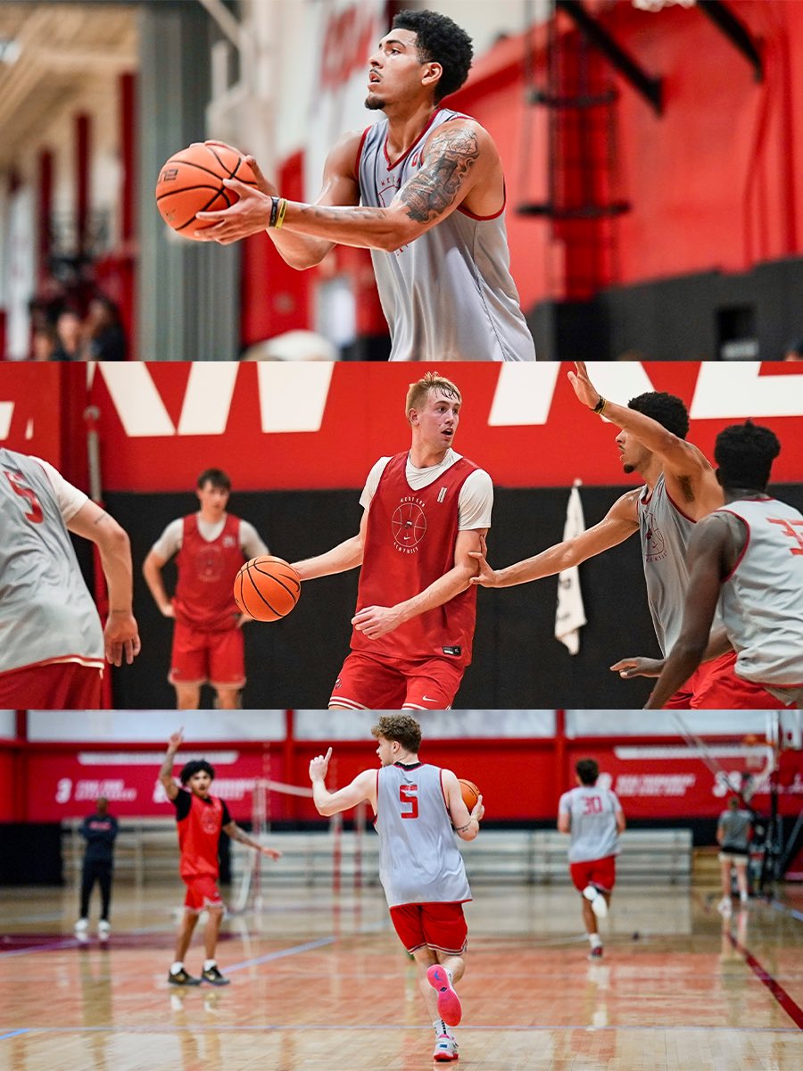 WKUBasketball's tweet photo. New guys fitting right in 🤝 https://t.co/u2Sh7KYd8N