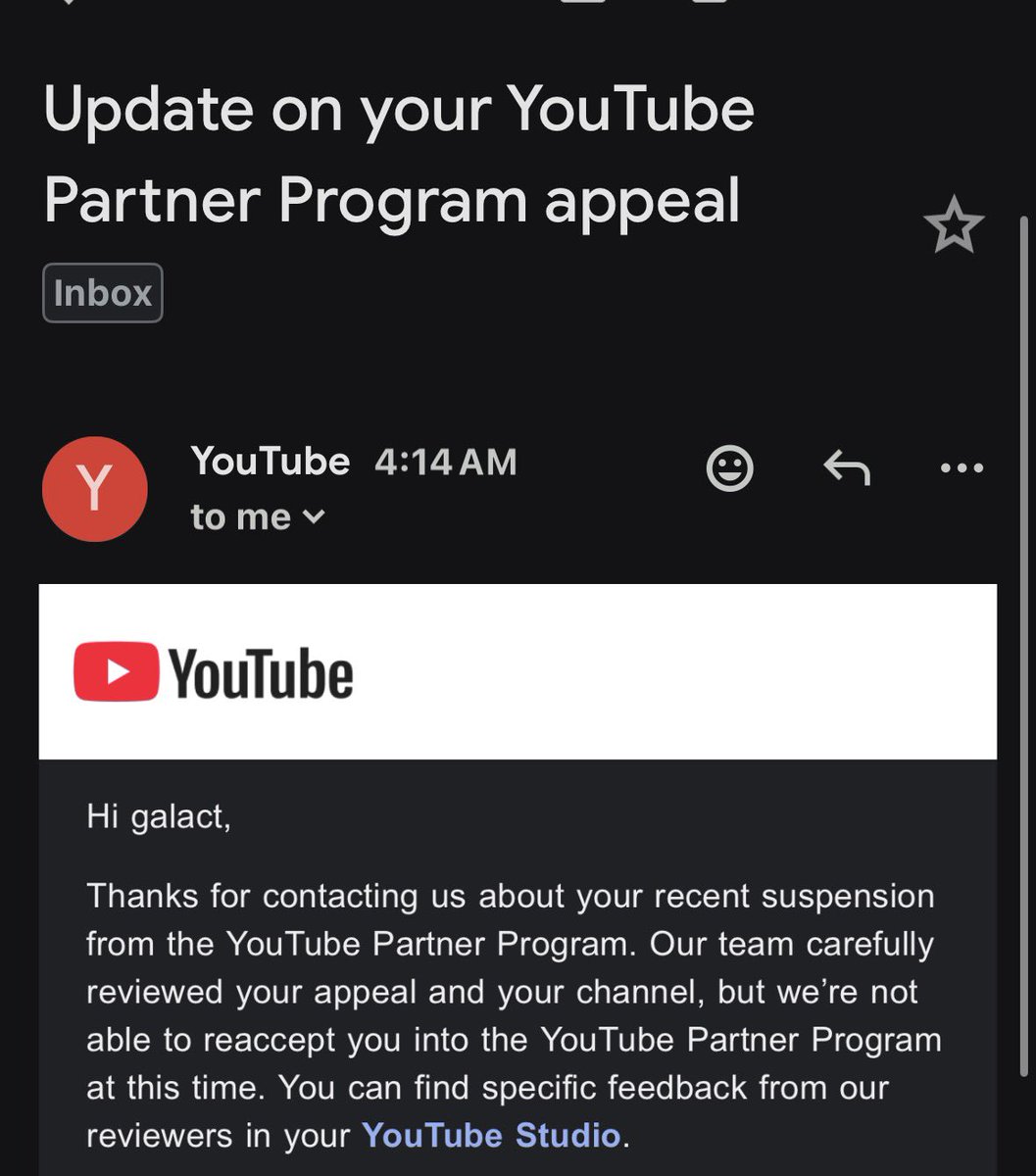 unironicz's tweet photo. having the same issue as @RebelTaxi genuinely I don’t know what YouTube wants from us. Im gonna try doing an experiment by using ai and ONLY ai for a brand new channel. If that gets monetized then that proves youtube and many other companies are ai-ified

@TeamYouTube https://t.co/9lekOiyVSt