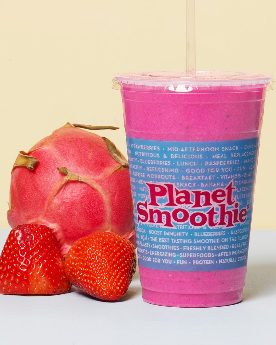 PlanetSmoothie's tweet photo. Hop on the Dragon Fruit Wave! 🌊 Made with dragon fruit, strawberries, coconut water, lemon juice and a hydration blast. ✨🥥🍓 Sip before it’s gone! https://t.co/6WBuoSfzzF
