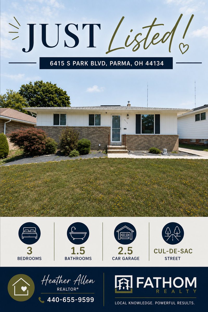 heather44134's tweet photo. 🏡 JUST LISTED IN PARMA!  Do you or someone you know have plans to make a move in Parma?  This one is sure to go fast!  This 3 bedroom, 1.5 bath ranch features a finished basement, 2.5 car garage, privacy fenced backyard, hardwood floors, and a brand new roof!  📍 Parma, Ohio https://t.co/SFPJllBW5k