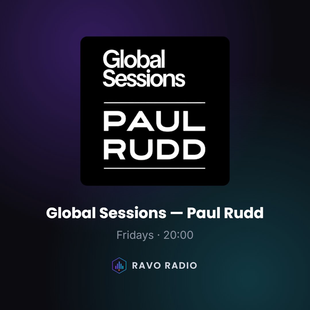 ravoradiocoza's tweet photo. 🌍 GLOBAL SESSIONS with Paul Rudd is LIVE every Friday at 20:00 on RAVO RADIO. Tune in for an unforgettable electronic experience. 🎧 #GlobalSessions #RAVORadio #PaulRudd #ElectronicMusic https://t.co/m6UnGa3kDe