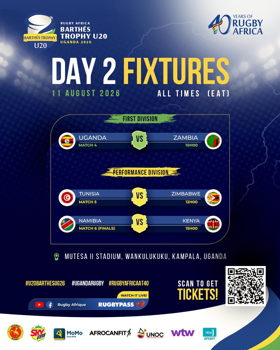 Image for the Tweet beginning: 📅 DAY 2 FIXTURES ARE