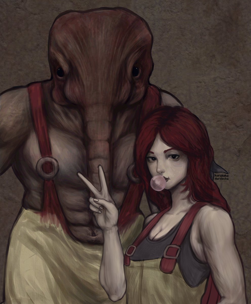 durdocka's tweet photo. Finished version
Abella and Chaugnar
#FearAndHunger #Termina #Funger #Abella https://t.co/WNlBOVtR37