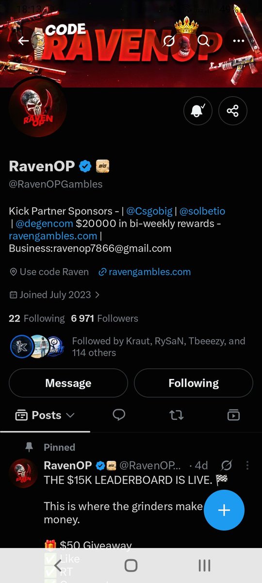 Justsam150's tweet photo. @RavenOPGambles https://t.co/BLBf0brrH6