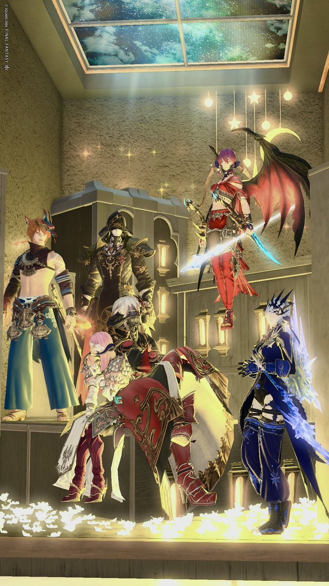 HanadaTZ's tweet photo. 2026.0807 FRA
ビル群にて皆様と。
 #フェアリールームA  #FF14 https://t.co/VVsZkva2uB