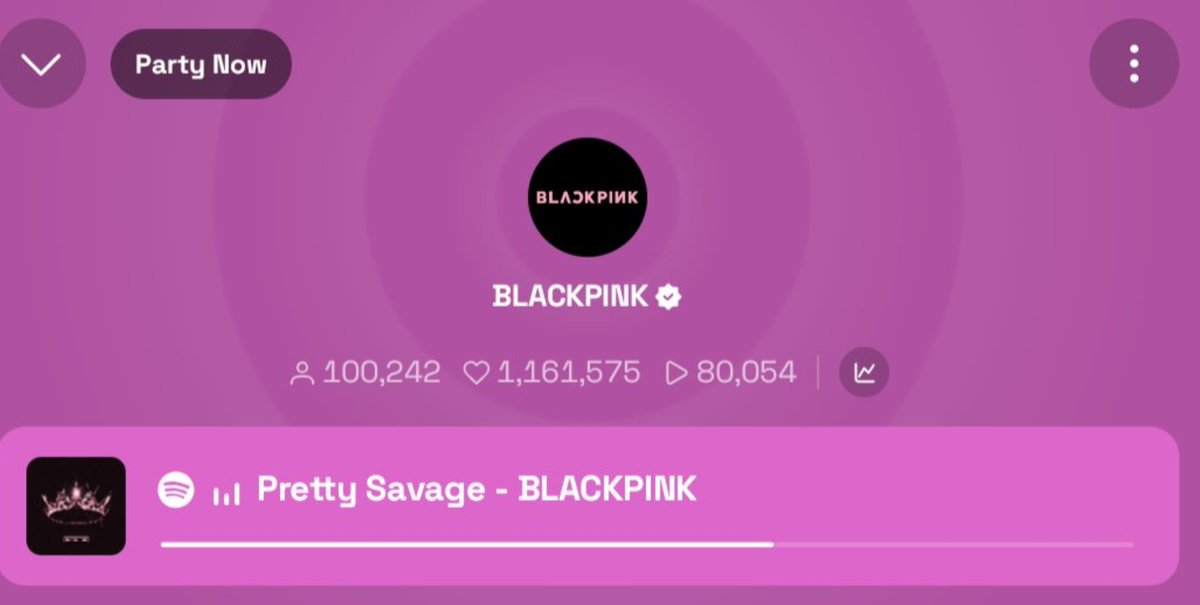 BLACKPINKSCRAVE's tweet photo. Over 100K BLINKs are currently active at BLACKPINK's 10th Anniversary Listening Party on Weverse. https://t.co/kV5dYRsto7