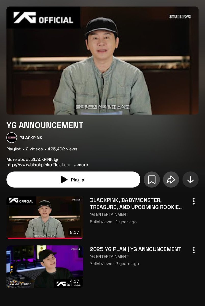 npomvtt's tweet photo. Após a YG Ent. alegar que havia um grande planejamento para o aniversário do BLACKPINK que não foi executado devido à comunicação com as integrantes e às suas agendas, fãs resgatam vídeo da empresa do começo do ano.

O vídeo de planejamento anual diz que não há absolutamente nada pensado para o BLACKPINK em 2026, nem para o aniversário do grupo.
