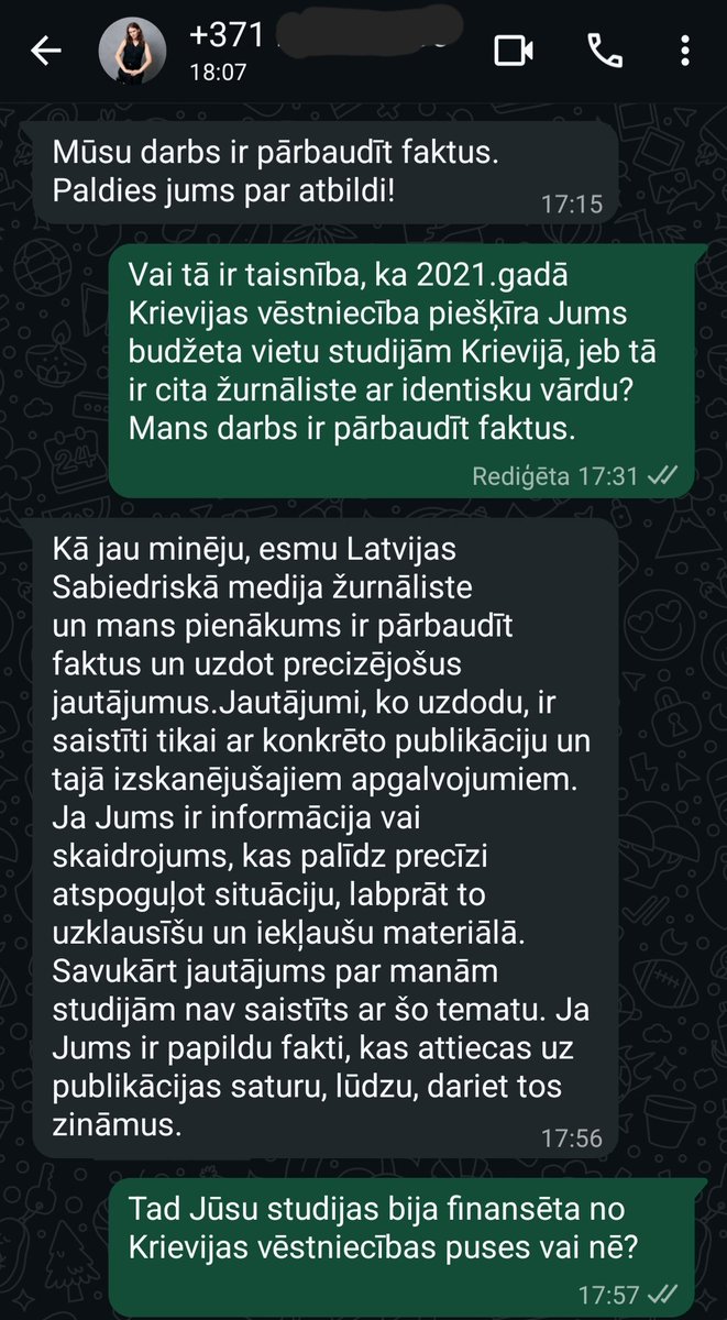 janisdombrava's tweet photo. Latvijas Sabiedriskā medija darbiniece Jekaterina Žitrenko uzdod jautājumus atbilstoši Krievijas/Baltkrievijas izplatītajiem naratīviem pret Latviju. Konkrētā persona atsakās skaidri atbildēt vai tā ir viņa, kas savulaik ir saņēmusi Krievijas vēstniecības finansējumu savām studijām un vai viņa šobrīd strādā Krievijas labā. 
Diemžēl šādas personas mazina uzticību konkrētā medija sniegtajai informācijai.