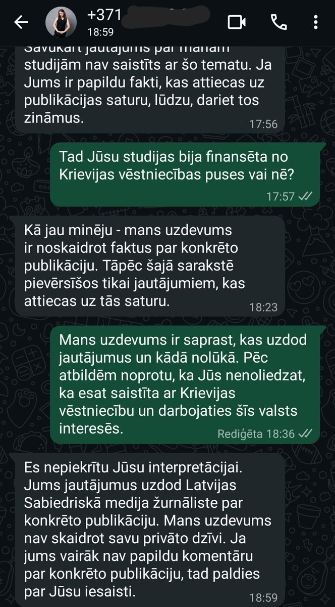 janisdombrava's tweet photo. Latvijas Sabiedriskā medija darbiniece Jekaterina Žitrenko uzdod jautājumus atbilstoši Krievijas/Baltkrievijas izplatītajiem naratīviem pret Latviju. Konkrētā persona atsakās skaidri atbildēt vai tā ir viņa, kas savulaik ir saņēmusi Krievijas vēstniecības finansējumu savām studijām un vai viņa šobrīd strādā Krievijas labā. 
Diemžēl šādas personas mazina uzticību konkrētā medija sniegtajai informācijai.