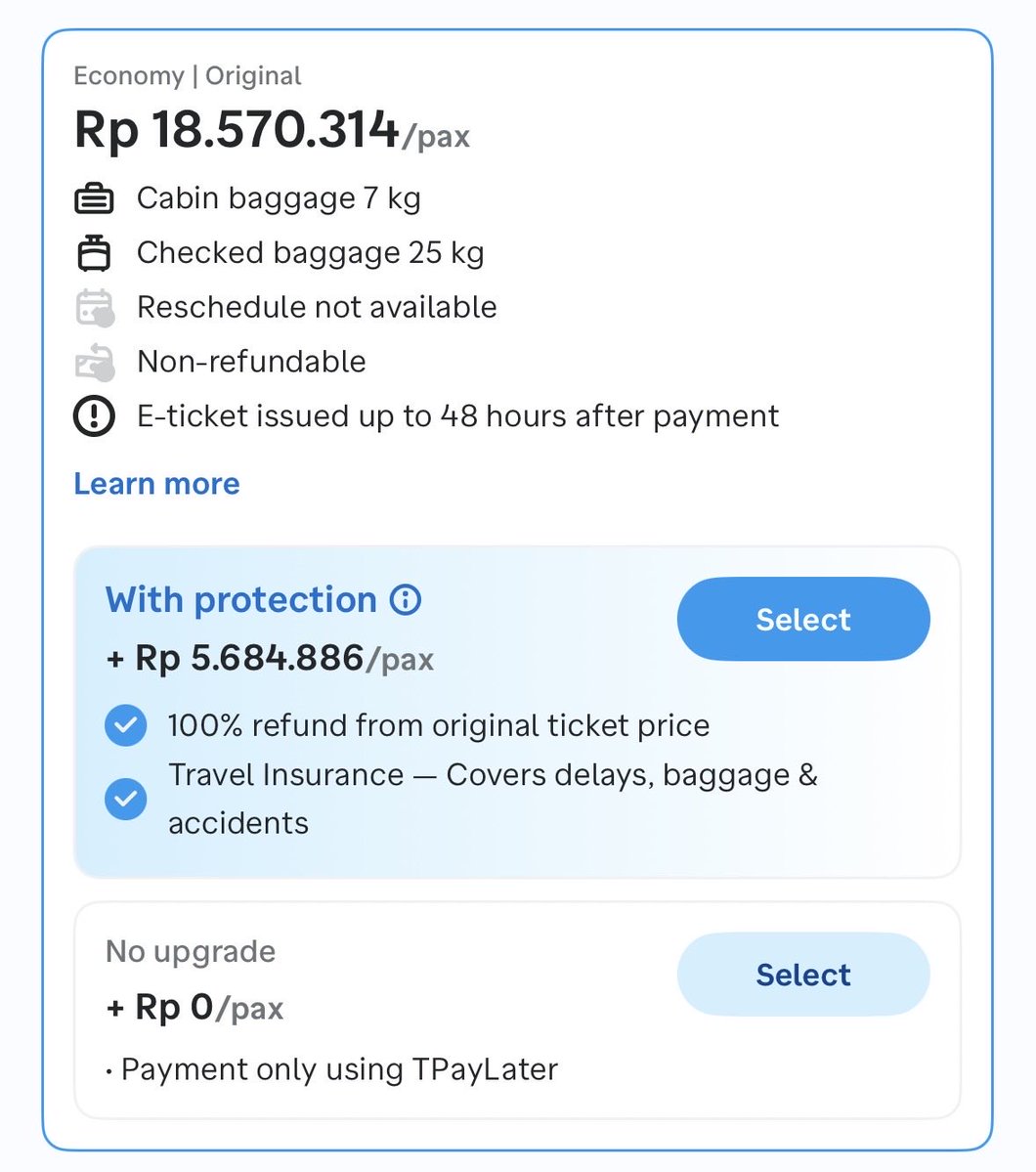 foxtrotsierra7's tweet photo. @indobased Selisih tiket non-refundable vs refundable di tanggal keberangkatan yg sama bisa 6jt+.
1) I don’t think final price paket tour akan menarik kalau agent ambil tiket pesawat yg refundable 
2) Agent pasti sdh infokan T&amp;C paket tour ke customer 

So nothing is asal cap cip cup https://t.co/RcN0HE6NnY